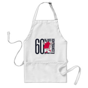 Whimsical Book Character 60 Percent Off Ignorance Standard Apron