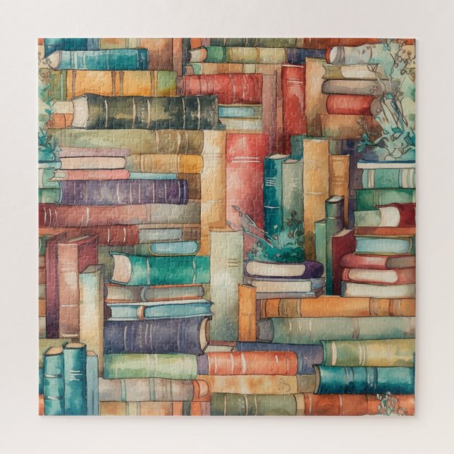 Whimsical Books Puzzle (Vertical)