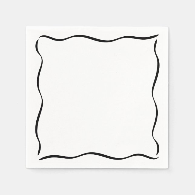 Whimsical Border A Tini Bit Older Birthday Napkin (Front)