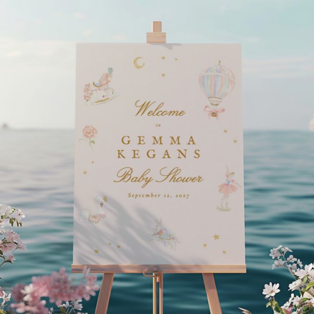 whimsical botanical baby shower welcome sign (Creator Uploaded)