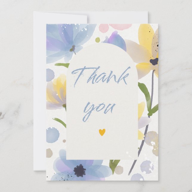 Whimsical botanical Bohemian wedding greeting Card (Front)
