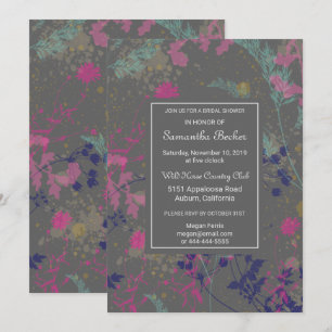 Whimsical Botanical Bridal Shower Invitation