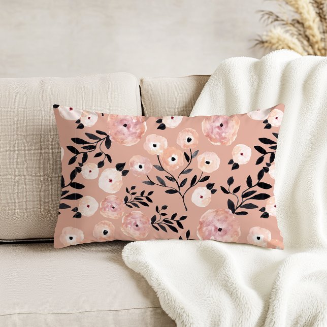 Whimsical Botanical Print Blush Pink Decorative Cushion (Creator Uploaded)