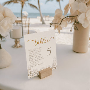 Whimsical Botanical Typography Wedding Table Cards