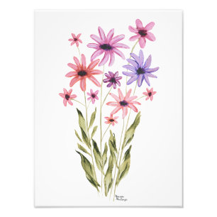 Whimsical Bouquet of Flowers Photo Print