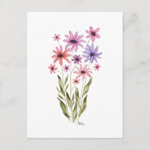 Whimsical Bouquet of Flowers Photo Print Postcard