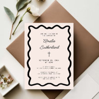 Whimsical Bow cursive border baptism