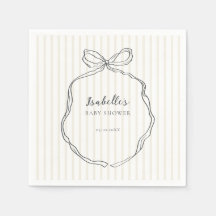 Whimsical Bow Neutral Baby Shower
