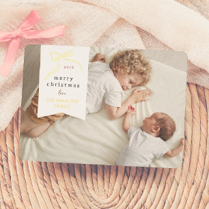 Whimsical Bow   Ribbon Hand Drawn Christmas Photo