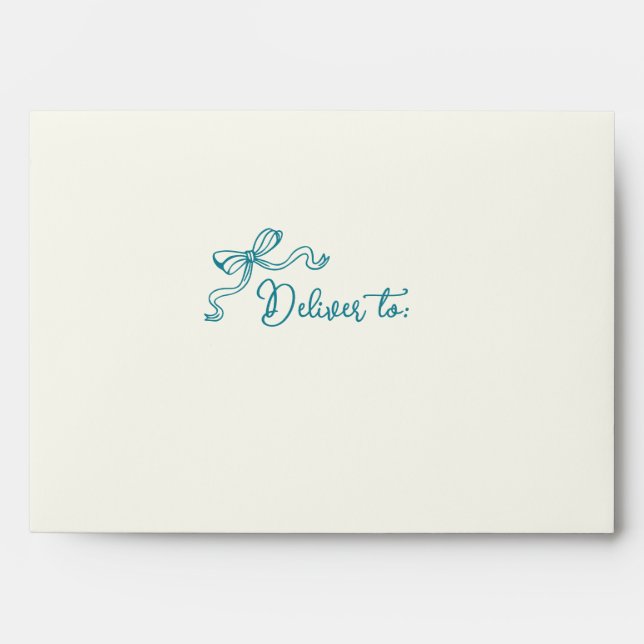 Whimsical Bows Pre-Addressed Wedding Envelope (Front)