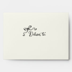 Whimsical Bows Pre-Addressed Wedding Envelope