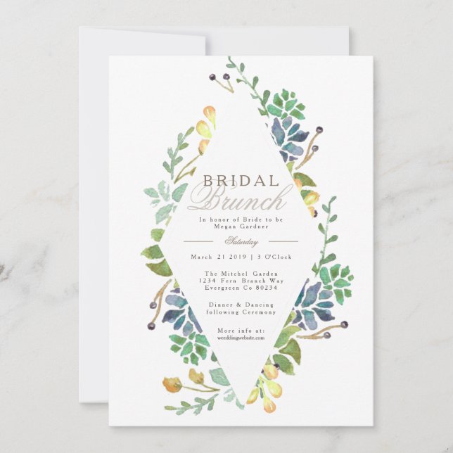 Whimsical Bridal Brunch | Invite (Front)