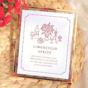 Whimsical Bridal Shower Signature Drink Bar Sign