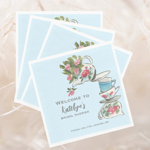 Whimsical Bridal Shower Tea Party Napkin