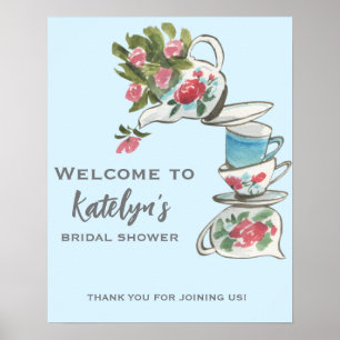 Whimsical Bridal Tea Welcome Sign