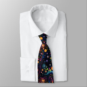 Whimsical Bright Colourful Trees Tie