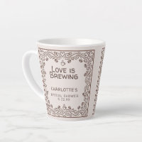 Whimsical Brown Love Is Brewing Bridal Shower