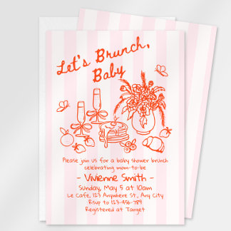 Whimsical Brunch Baby Shower Invitation