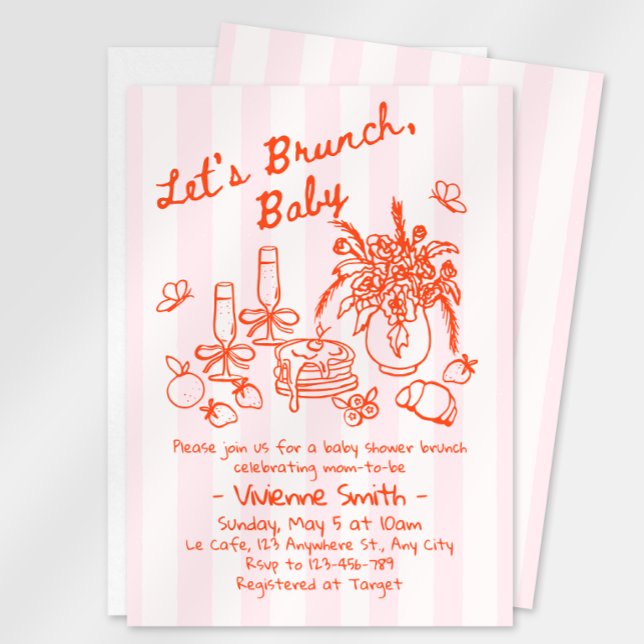 Whimsical Brunch Baby Shower Invitation (Creator Uploaded)