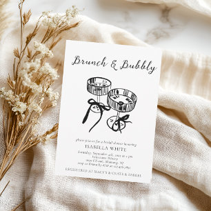 Whimsical Brunch & Bubbly Bridal Shower  Invitation