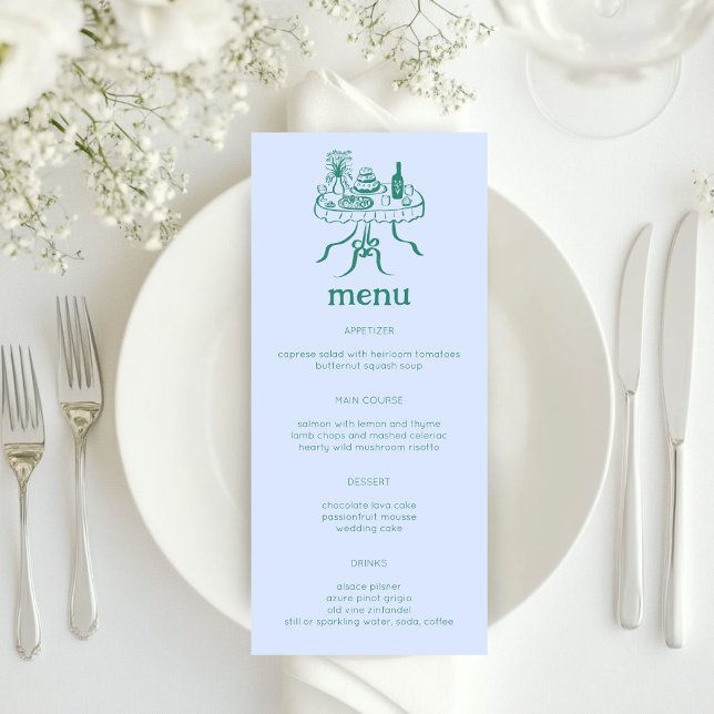 Whimsical Buffet Table Doodle Sketch Modern CUSTOM Menu (Whimsical Buffet Table Doodle Sketch Modern CUSTOM Menu
)