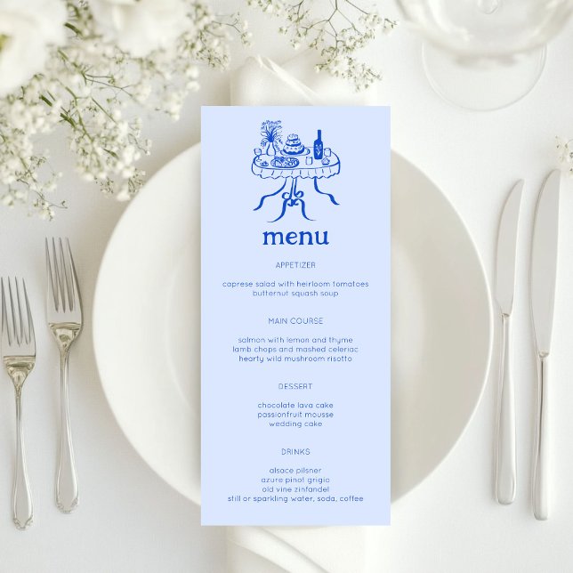 Whimsical Buffet Table Doodle Sketch Modern CUSTOM Menu (Whimsical Buffet Table Doodle Sketch Modern CUSTOM Menu
)