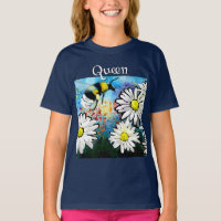 Whimsical Bumble Bee in Daisies Personalised