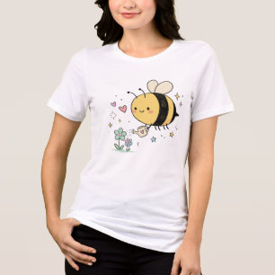 Whimsical Bumblebee Nature Lover Tri-Blend Shirt