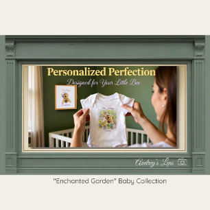 Whimsical Bumblebee & Wildflowers "Bee Happy" Baby Bodysuit