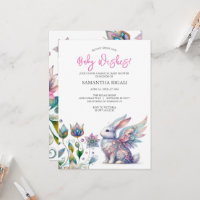 Whimsical Bunny Baby Shower Invitations