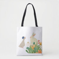 Whimsical Bunny & Bird in Bloom – Cute Spring Fore