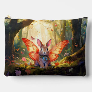Whimsical bunny in an enchanted forest accessory pouch