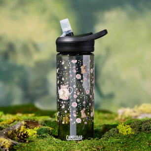 Whimsical Bunny Teapot Floral Spring Water Bottle