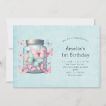 Whimsical Butterflies in a Jar Birthday