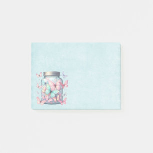 Whimsical Butterflies in a Jar Post-it Notes