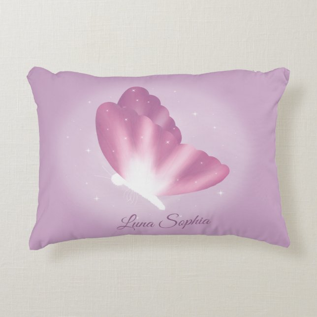 Whimsical Butterflies Throw Pillow (Front)