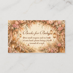 Whimsical Butterfly Boho Books for Baby Enclosure Card