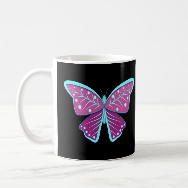 Whimsical Butterfly Coffee Mug (Left)