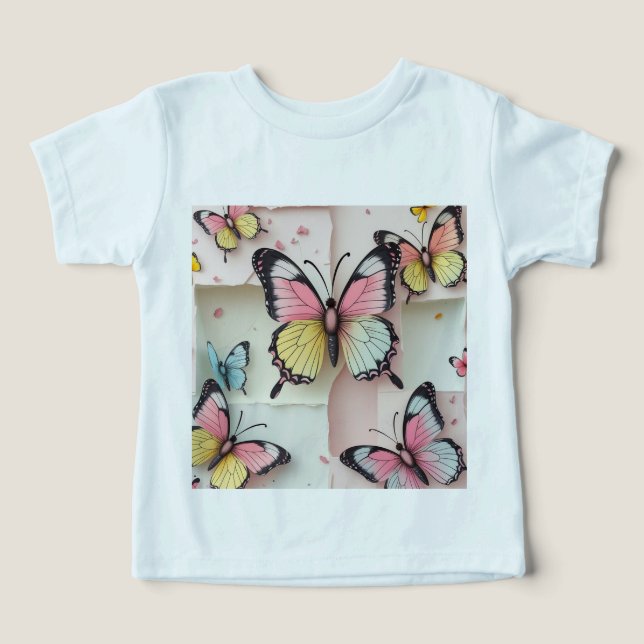 ✨ Whimsical Butterfly Dreams – Cartoon-Style Tee (Design Front)