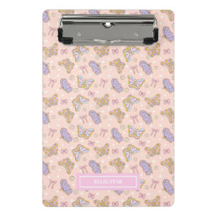 Whimsical Butterfly Girl Personalised Mini Clipboard