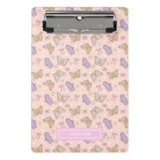 Whimsical Butterfly Girl Personalised Mini Clipboard