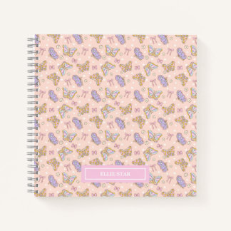 Whimsical Butterfly Girl Personalised Notebook