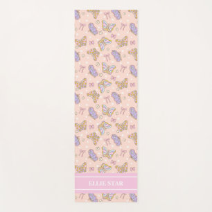Whimsical Butterfly Girl Personalised Yoga Mat