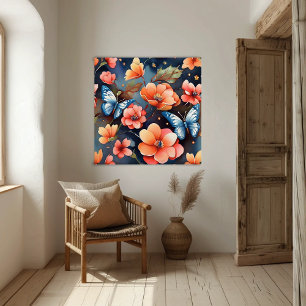 Whimsical Butterfly Illustration Unique  Poster