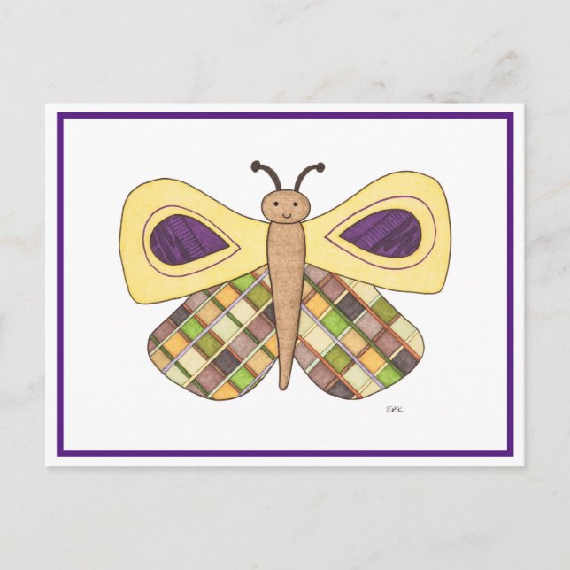 Whimsical Butterfly Postcard (Front)