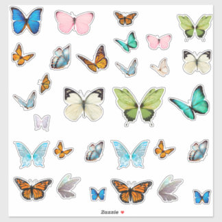 Whimsical Butterfly Stickers