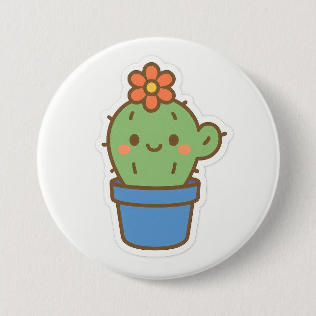 Whimsical Cactus 7.5 Cm Round Badge (Front)