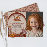 Whimsical Cactus Flowers Retro Fiesta Kid Birthday Invitation<br><div class="desc">This customisable desert chic invitation design is perfect for a fun and quirky children's fiesta birthday party! Featuring hand-drawn whimsical cacti and flowers in warm, earthy hues like rust, orange, red, brown, and tan, it brings a playful desert vibe to your celebration. The retro inspired title font adds a nostalgic...</div>