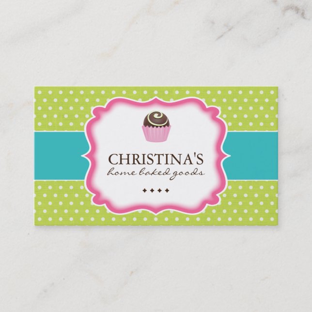 Whimsical Cake Ball Business Cards (Front)