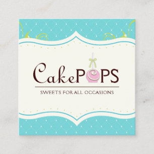 Whimsical Cake Pop Business Card